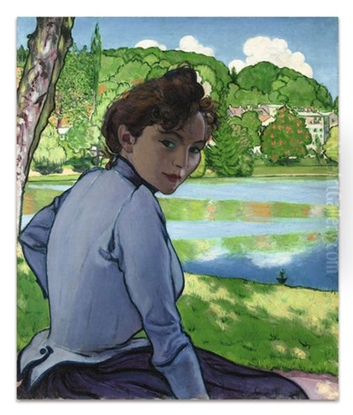 Femme Au Bord De L'eau Oil Painting by Louis Anquetin