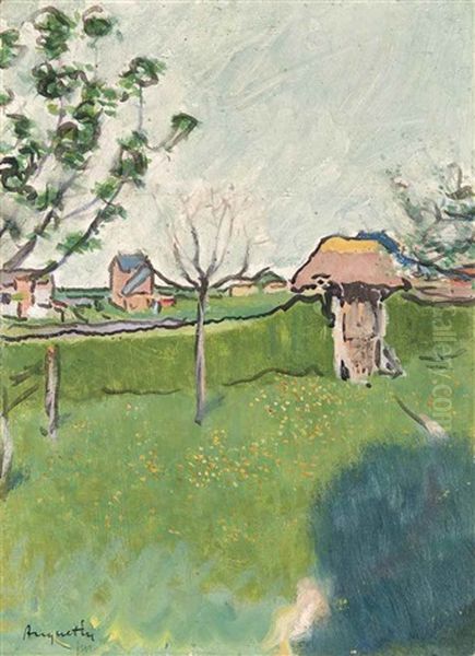 Jardin Dans Les Environs De Gisors Oil Painting by Louis Anquetin