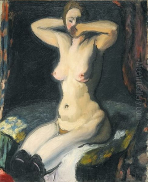 Fille Aux Bas Noirs Oil Painting by Louis Anquetin