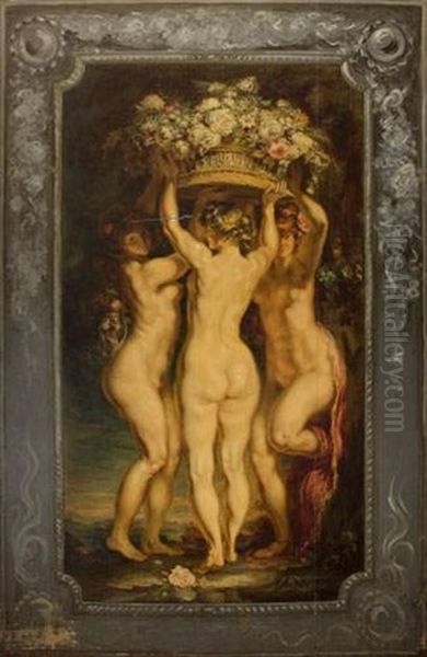 Les Trois Graces Oil Painting by Louis Anquetin