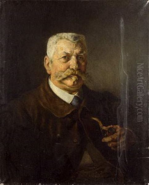 Portrait D'augustin Anquetin, Pere De L'artiste Oil Painting by Louis Anquetin