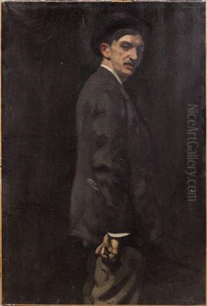 Portrait De Raoul Lhopital Oil Painting by Louis Anquetin