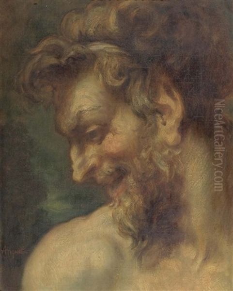 Selbstportrait Als Faun Oil Painting by Louis Anquetin