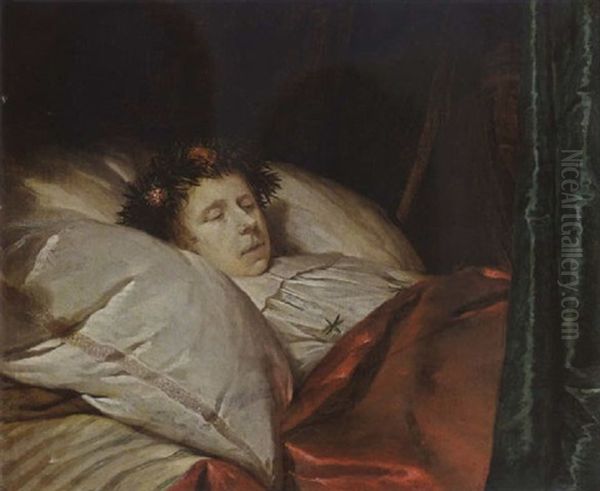 A Young Man On His Deathbed Oil Painting by Pieter van Anraedt