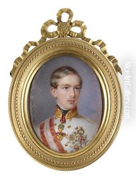 Kaiser Franz Joseph I. Von Osterreich Oil Painting by Alois Von Anreiter