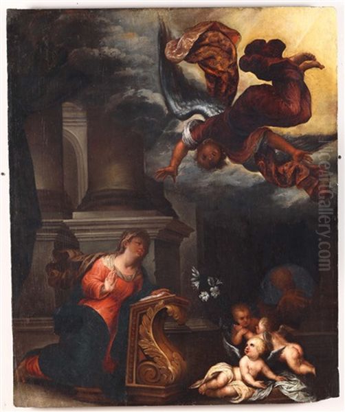 Annunciazione Oil Painting by Giovanni Andrea Ansaldo