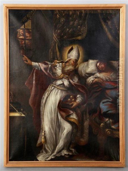 The Charity Of St. Nicholas Of Bari Oil Painting by Giovanni Andrea Ansaldo