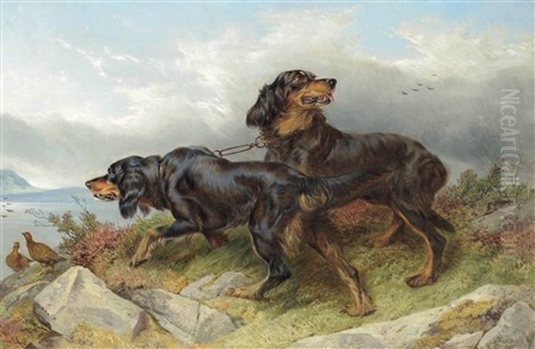 Setters Oil Painting by Richard Ansdell