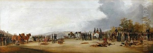 The Country Meeting Of The Royal Agricultural Society At Clifton Downs, Bristol Oil Painting by Richard Ansdell