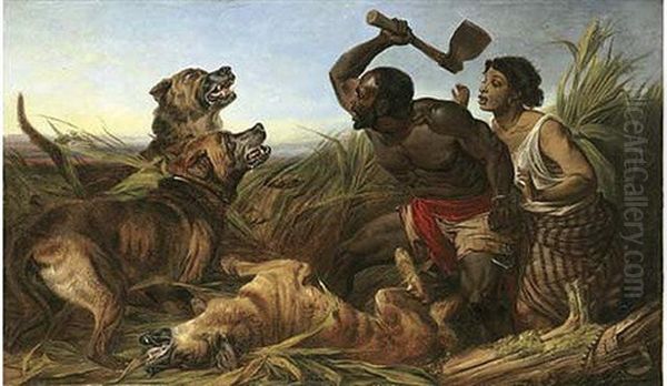 Hunted Slaves Oil Painting by Richard Ansdell