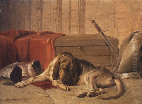 Bloodhound In An Interior, 1847 by Richard Ansdell