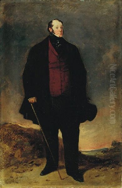 Portrait Of James Aspinall (at Lytham Sands?) Oil Painting by Richard Ansdell