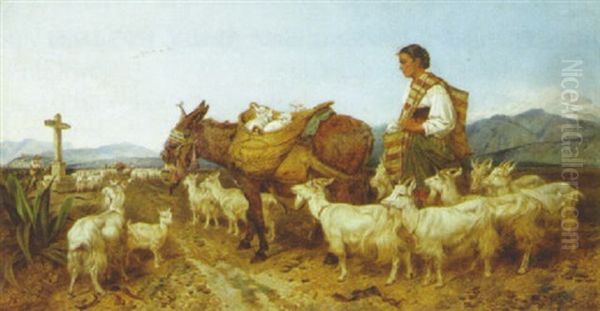 Going To Market Oil Painting by Richard Ansdell