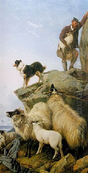 The Stray Lamb Oil Painting by Richard Ansdell