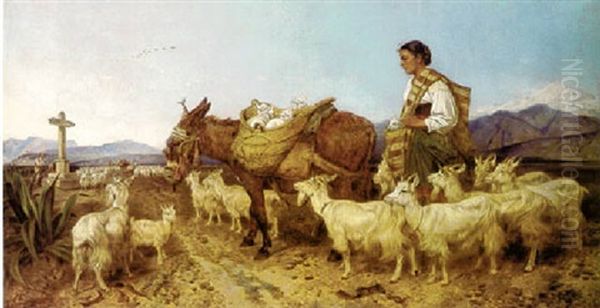 Going To Market Oil Painting by Richard Ansdell