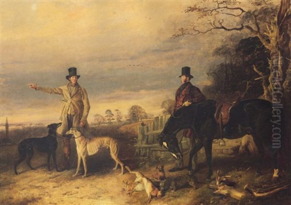 Coursing Oil Painting by Richard Ansdell