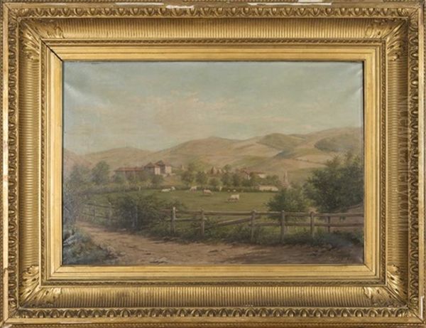 Vue Du Bourbonnais Oil Painting by Helene Pourra Anselmier