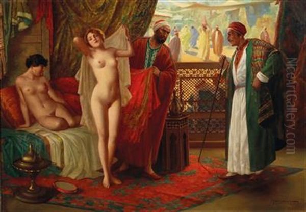 Oriental Bazaar Oil Painting by Eduard Ansen-Hofmann