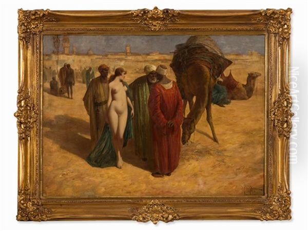 Slave Market Oil Painting by Eduard Ansen-Hofmann