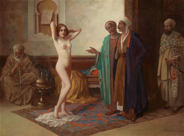 Slave Market Oil Painting by Eduard Ansen-Hofmann