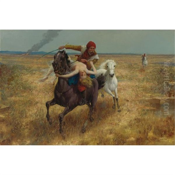 The Abduction Oil Painting by Eduard Ansen-Hofmann