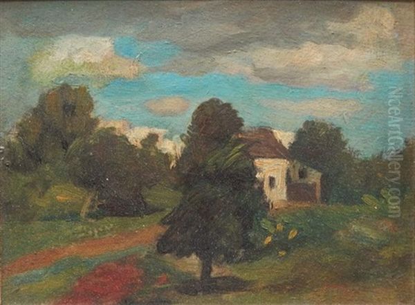 Landscape At Dusk Oil Painting by Thomas Anshutz