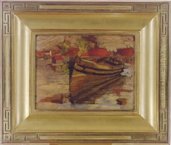 Boat (+ Landscape, Verso) Oil Painting by Thomas Anshutz