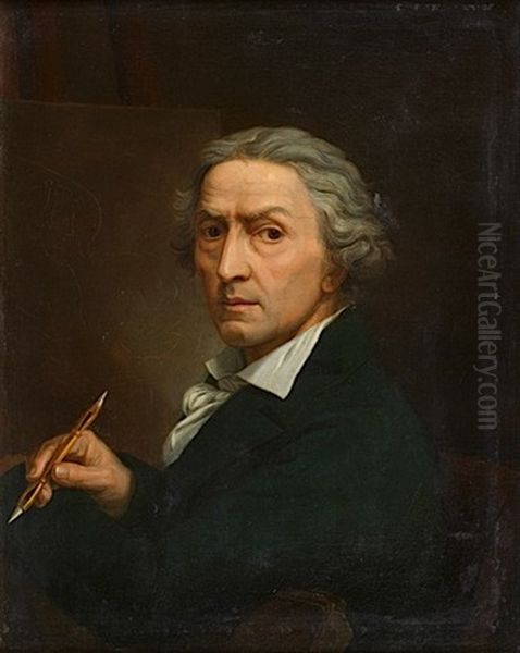 Autoportrait Oil Painting by Antoine Jean Joseph Ansiaux