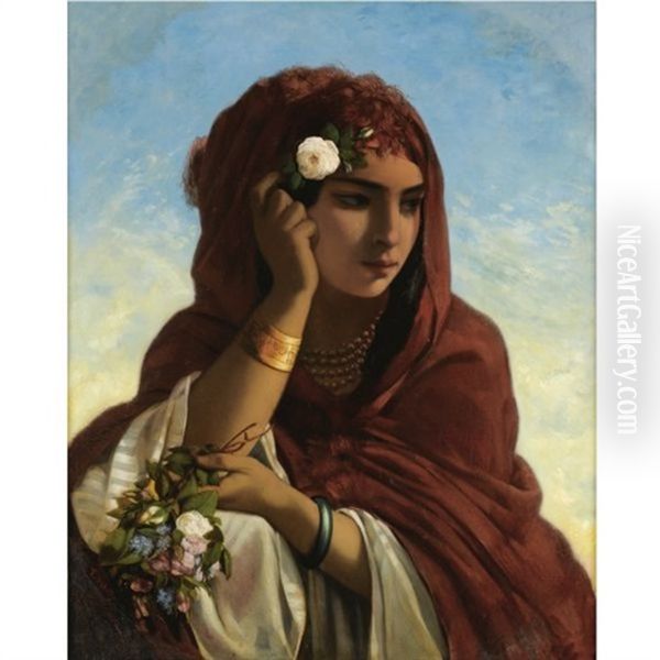 Beaute Orientale Oil Painting by Louis d' Anthoine