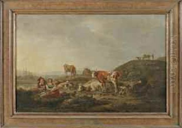 Le Repos Des Bergers Oil Painting by Hendrick Van Anthonissen