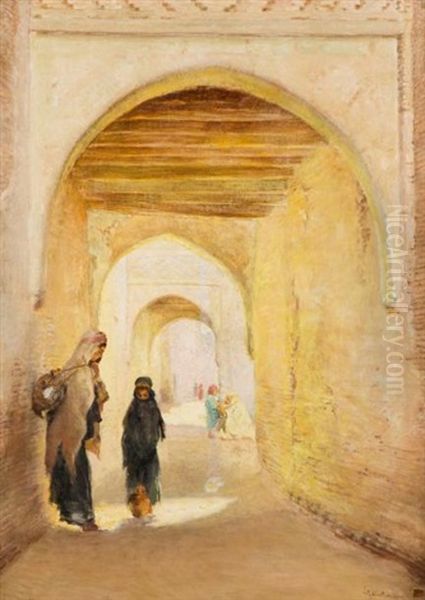 Ruelle Dans La Medina Oil Painting by Louis Joseph Anthonissen