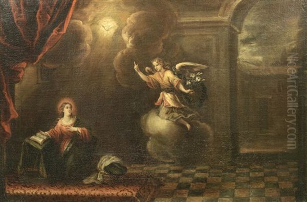 The Annunciation Oil Painting by Francisco Antolinez