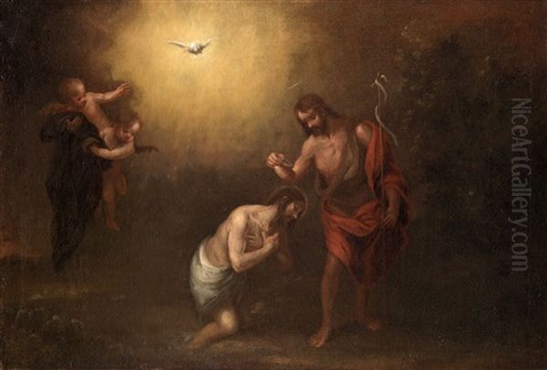 Bautismo De Cristo Oil Painting by Francisco Antolinez