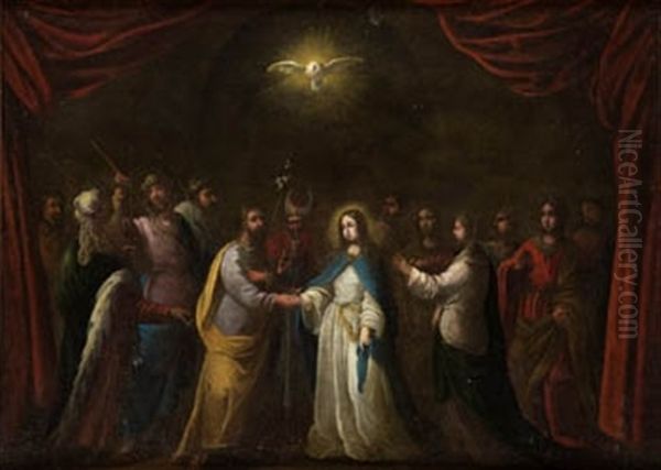 Desposorios De La Virgen Oil Painting by Francisco Antolinez