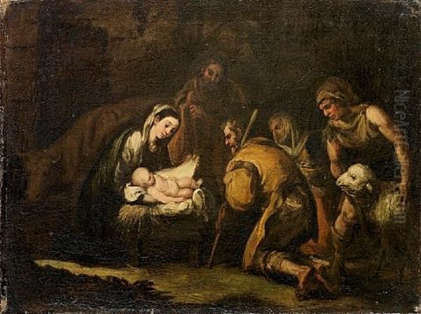 The Adoration Of The Shepherds Oil Painting by Francisco Antolinez