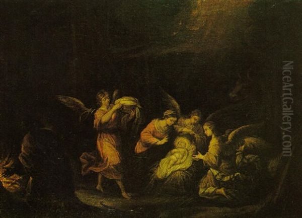 El Nacimiento De Jesus Oil Painting by Francisco Antolinez