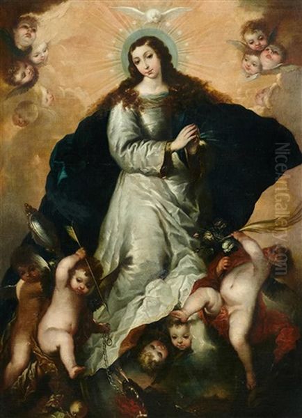 Inmaculada Oil Painting by Jose Antolinez