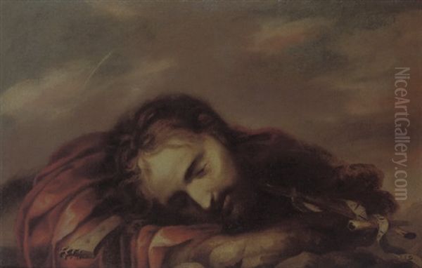 The Head Of Saint John The Baptist Oil Painting by Jose Antolinez