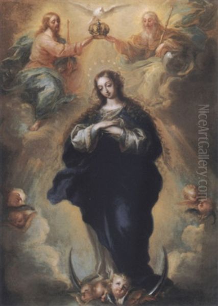 Coronation Of The Virgin Oil Painting by Jose Antolinez