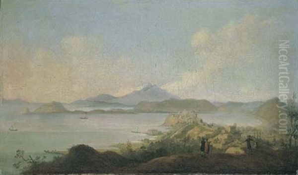 Veduta Del Golfo Di Pozzuoli Oil Painting by Pietro Antoniani