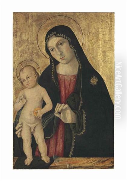 The Madonna And Child Oil Painting by Romano Antoniazzo