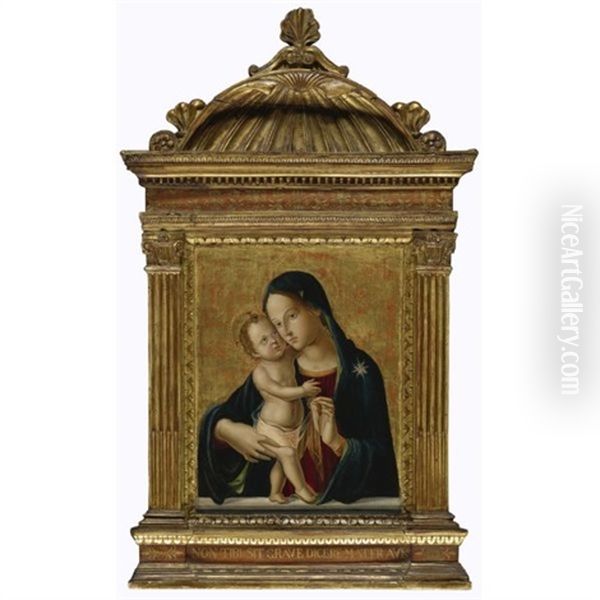 Madonna And Child Oil Painting by Romano Antoniazzo