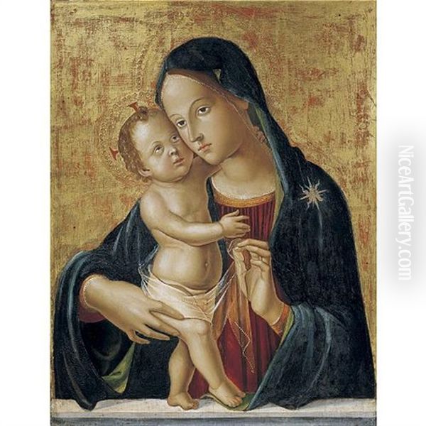 Madonna And Child Oil Painting by Romano Antoniazzo