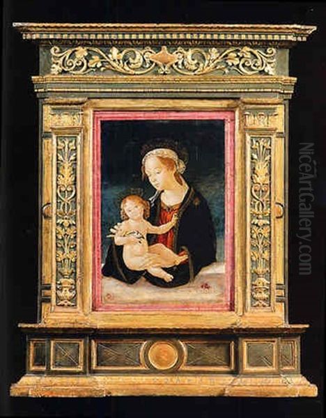 Madonna Col Bambino Oil Painting by Romano Antoniazzo