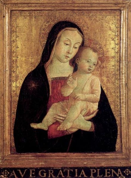 La Madonna Col Bambino Oil Painting by Romano Antoniazzo