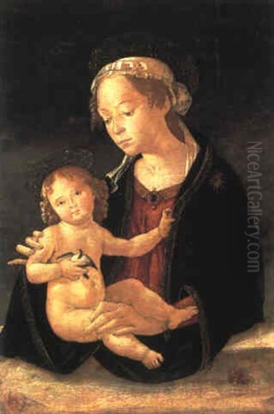 Madonna Col Bambino Oil Painting by Romano Antoniazzo