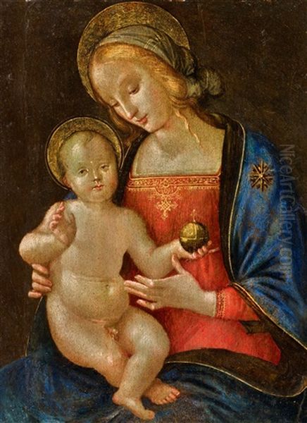 The Virgin And Child Oil Painting by  Antonio Massari da Viterbo