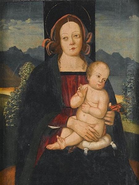 The Madonna And Child Oil Painting by  Antonio Massari da Viterbo