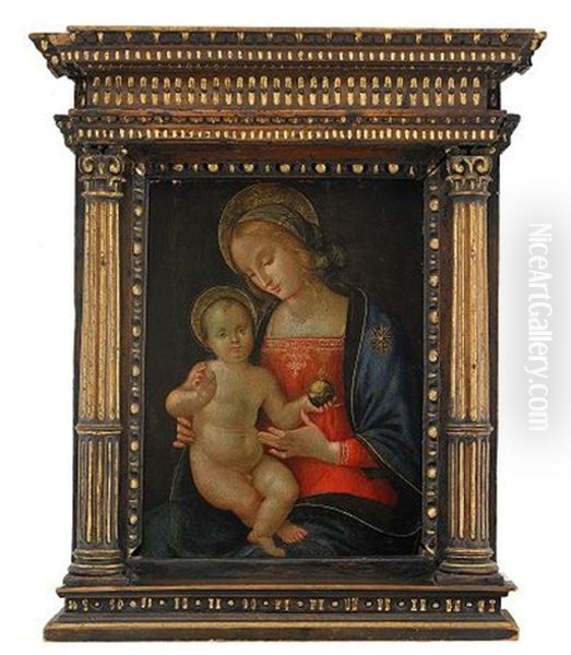 Madonnan Och Barnet Oil Painting by  Antonio Massari da Viterbo