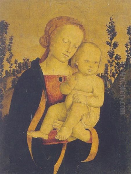 The Madonna And Child Oil Painting by  Antonio Massari da Viterbo